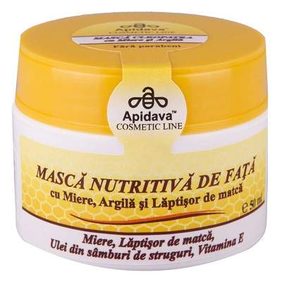 Masca nutritiva pentru fata Cleopatra, 50 ml, Apidava