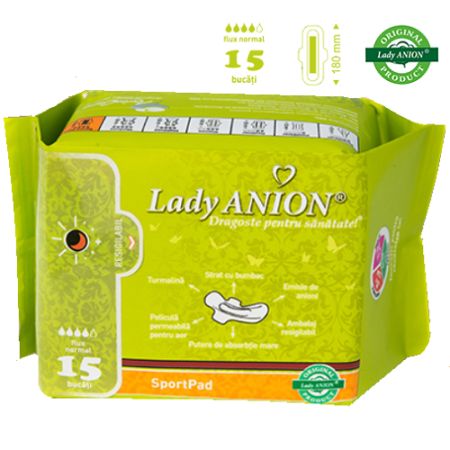 Absorbante Lady Anion, SportPad, 15 buc, AnionCare