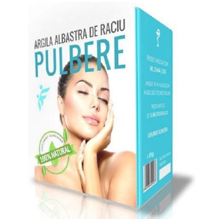 Argila albastra de Raciu pulbere, 1000 g, Romcos