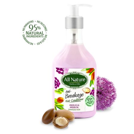 Balsam de par antirupere cu ulei de argan si angelica, 265 ml, All Nature