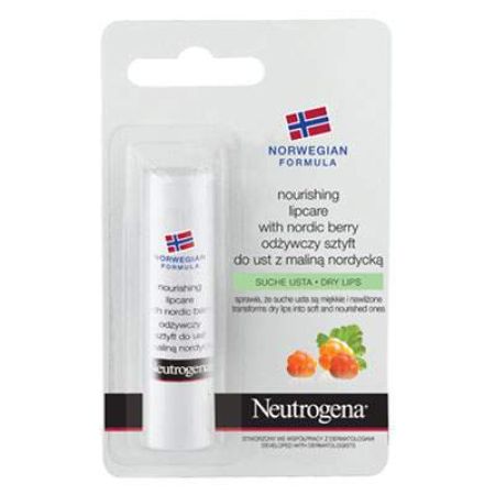 Balsam pentru buze uscate si crapate cu Nordic Berry Neutrogena, 4.8 g, Johnson&Johnson