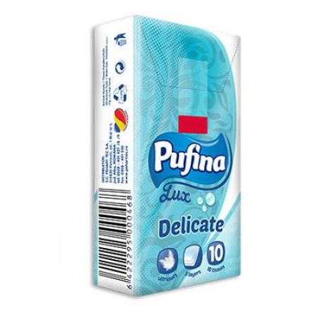 Batiste Lux Delicate, 3 straturi, 10 servetele, Pufina