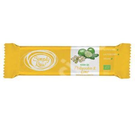 Baton bio cu fistic si lime, Raw Bar, 40 g, Simply Raw