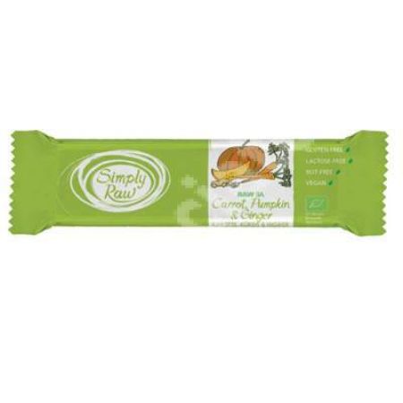 Baton  cu morcov, dovleac si ghimbir, Raw Bar, 40 g, Simply Raw