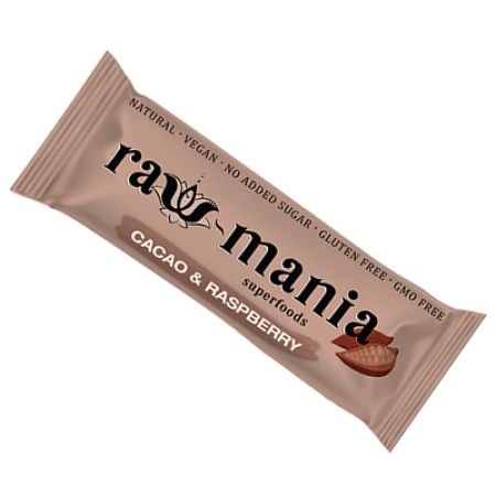 Baton cu cocos si zmeura, 45g, Raw Mania