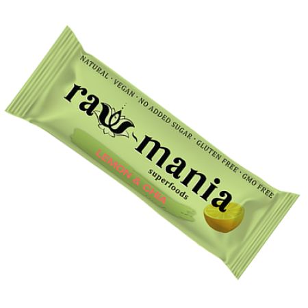 Baton cu lamaie si chia, 45g, Raw Mania