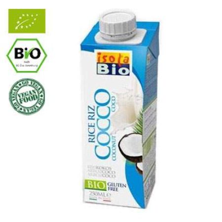 Bautura vegetala din orez si nuca de cocos Isola Bio, 250 ml, AbaFoods