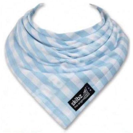 Baveta Pale blue Gingham, SK141, Skibz