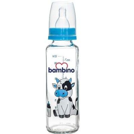 Biberon din sticla , 225ml, +0luni, Bambino