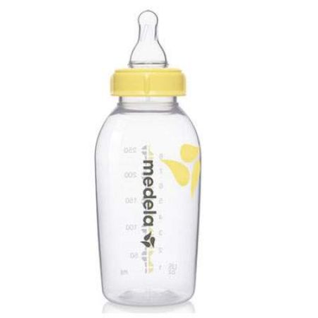 Biberon PP cu tetina din silicon flux mediu, marimea M, 250 ml, Medela