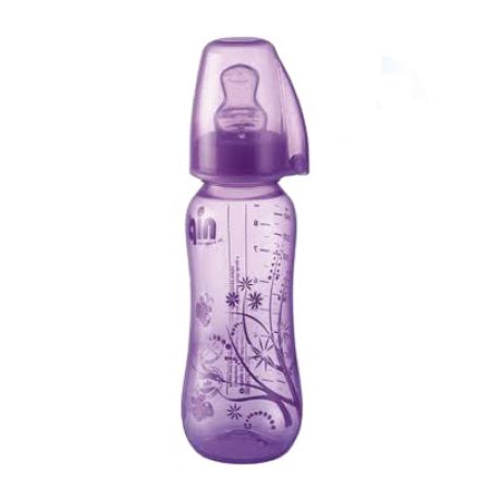 Biberon PP Trendy Girl mov, 250 ml, 0-6 luni, 134612, Nip