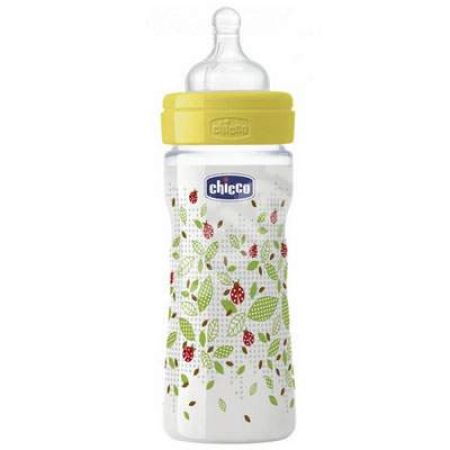 Biberon tetina silicon flux reglabil Well Being PP Romantic, +2 luni, 250 ml, 70760.80-7Chicco