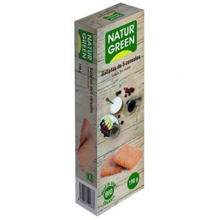 Biscuiti din 5 cereale, 190g, Naturgreen