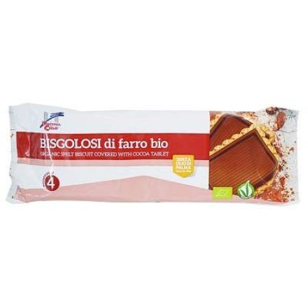 Biscuiti Bio din spelta cu ciocolata fara zahar, 112 g, La Finestra sul Cielo