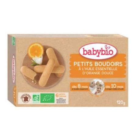 Biscuiti cu ulei esential de portocala dulce, Gr. +8 luni, 120 g, Babybio