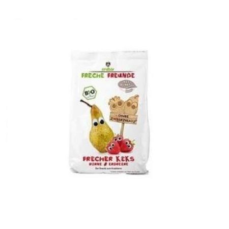 Biscuiti din spelta cu pere si capsuni, 001530, 125 g, Freche Freunde