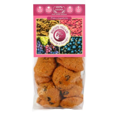 Biscuiti vegani cu coacaze si trandafiri, 150 g, Hiper Ambrozia