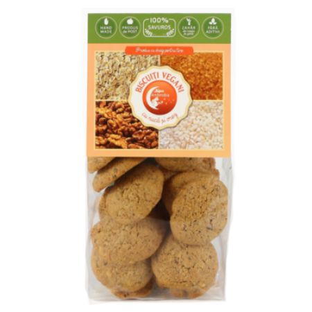 Biscuiti vegani cu nuca si orez, 150 g, Hiper Ambrozie