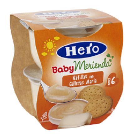 Budinca cu biscuiti, 2 x 130 g, Hero Baby