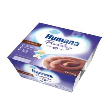 Budinca cu Ciocolata Gr. 10 luni, 4 x 100 g, Humana