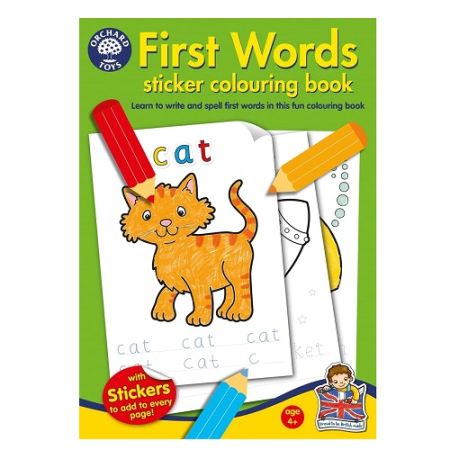 Carte de colorat cu activitati in limba engleze, Invata Cuvintele, Orchard Toys