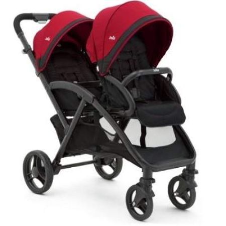 Carucior de gemeni - Evalite Duo, Cherry, 0-36 luni, Joie