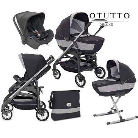 Carucior sistem 3in1, Otutto Deluxe Vichy Grey, Inglesina