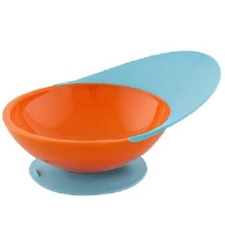 Castron cu sistem anti-stropire - Catch Bowl, portocaliu-bleu, B260, Boon