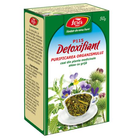 Ceai Detoxifiant Purificarea Organismului, P115, 50 g, Fares