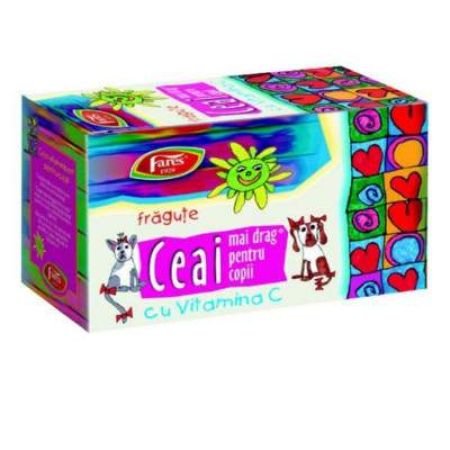  Ceai din fragute cu Vit C ceai Mai Drag pentru copii, 20 plicuri, Fares