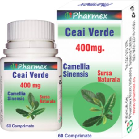 Ceai verde, 60 cmpr, Pharmex