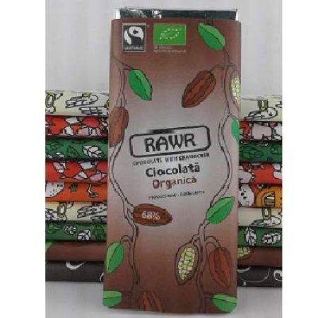 Ciocolata organica clasica, 60 g, Rawr