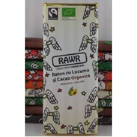 Ciocolata Bio cu lucuma si cacao, 60 g, Rawr