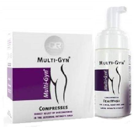 Comprese anale Multi-Gyn si spray FemiWash CADOU, 12 bucati, Bioclin