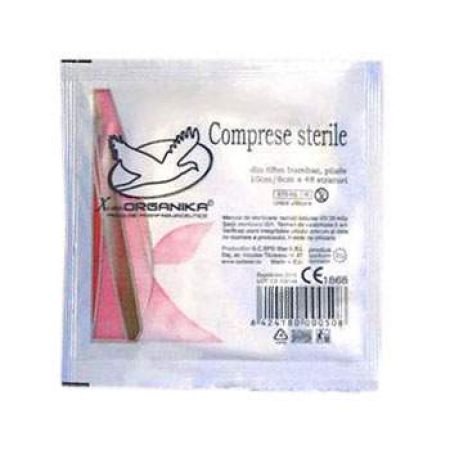 Comprese sterile, X-Med Organika, 10x8 cm, 48 straturi, Spd Star