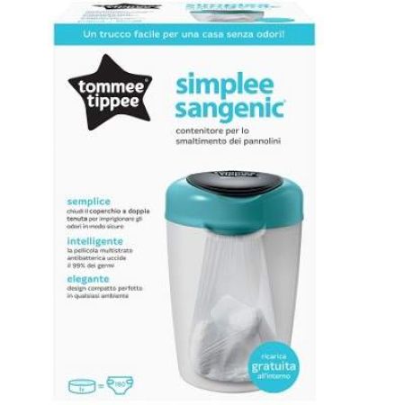 Cos pentru scutece - Sangenic Simplee, albastru, Tommee Tippee