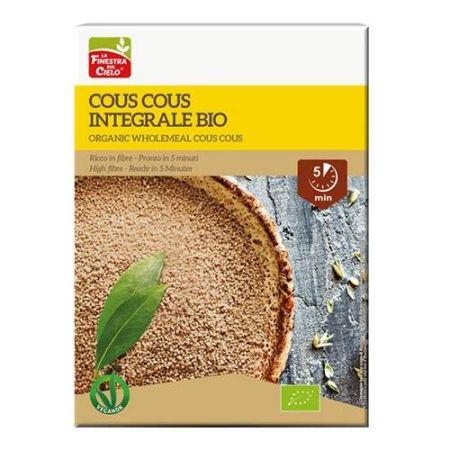 Cous Cous Bio integral din grau dur, 500 g, La Finestra Sul Cielo