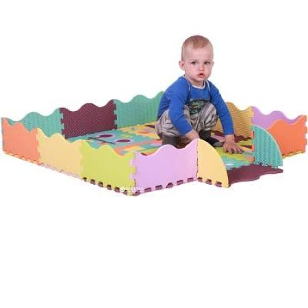 Covoras Puzzle Transport, 122x122 cm, BabyGreat