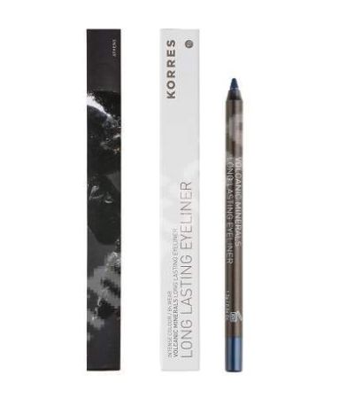 Creion pentru ochi cu grad mare de remanenta, cu minerale vulcanice, nuanta 08 Blue, 1.2 g, Korres