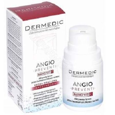 Crema activa antirid de noapte Angio Preventi, 55g, Dermedic