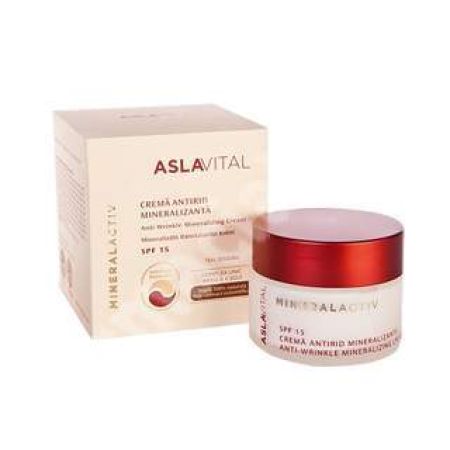 Crema antirid mineralizanta, pentru ten sensibil, SPF 15, AslaVital, 50 ml, Farmec