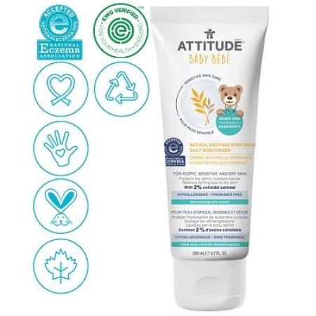 Crema calmanta piele atopica Senzitive Skin, +0luni, Attitude