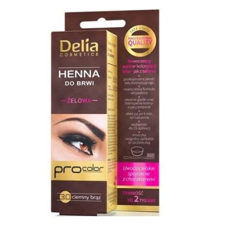 Crema coloranta pentru gene si sprancene Dark Brown, 15 ml, Delia Cosmetics