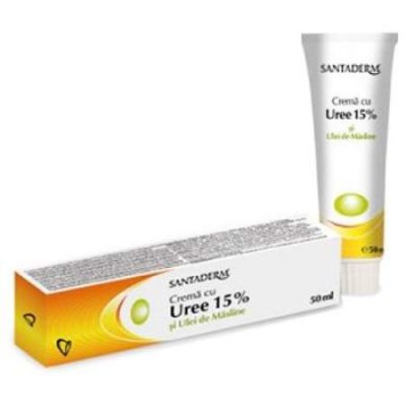 Crema cu uree 15% si ulei de masline, 50 ml, Santaderm