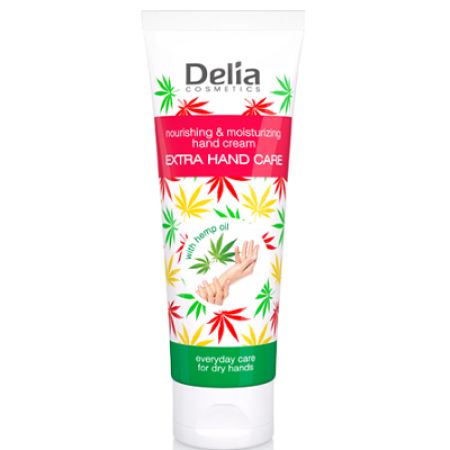 Crema de maini cu ulei de canepa, 75ml, Delia Cosmetics