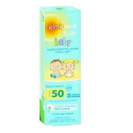 Crema de protectie solara pentru copii, SPF50+, 75ml, Elmiplant