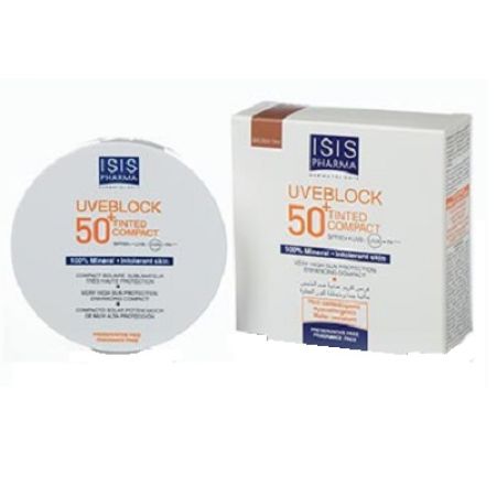 Crema nuantatoare compacta SPF 50+ UVEBLOCK 50+ Medium, 10 g, IsisPharma