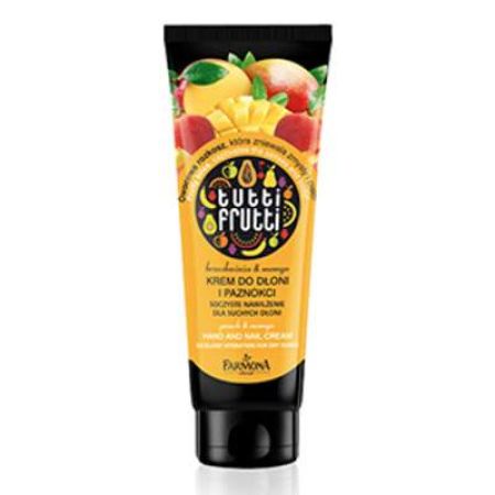 Crema pentru maini cu aroma de piersici si mango Tutti Frutti, 100 ml, Farmona