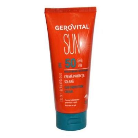 Crema protectie solara SPF50 Gerovital Sun, 100 ml, Farmec