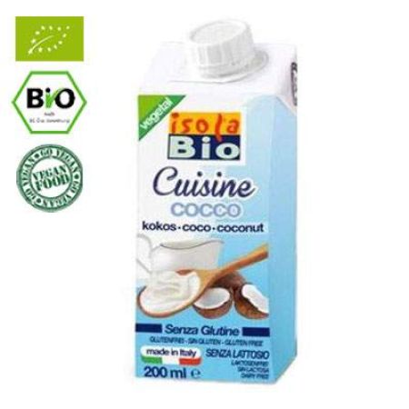 Crema vegetala de cocos Isola Bio, 200 ml, AbaFoods